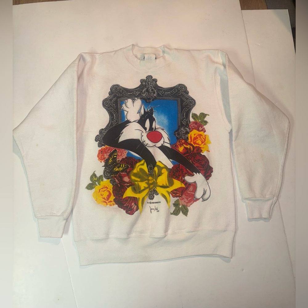 VTG 2003 Sylvester Looney Tunes Crewneck Sweatshirt Childhood Nostalgia -medium